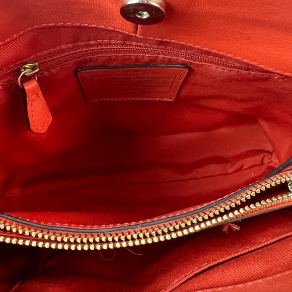 COACH F37632 Pink Floral Studded Leather 2Way Handbag Shoulder Bag - Picture 6 of 8